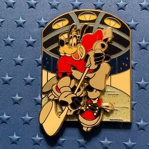 Goofy Hockey Enamel Pin - Red and Black